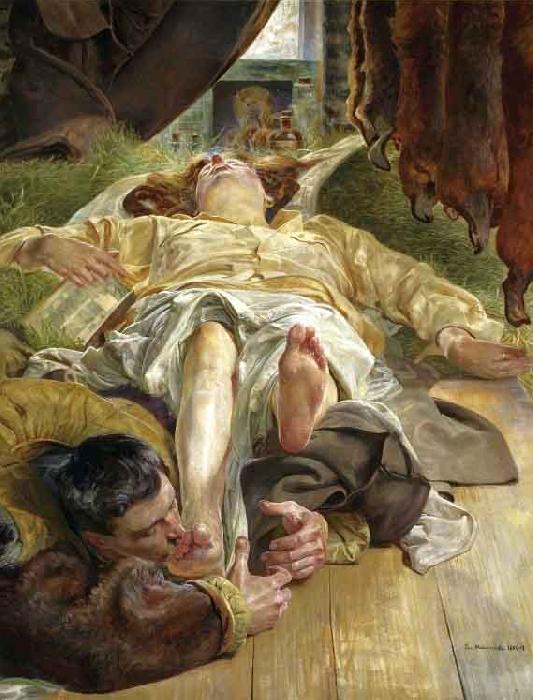 Jacek Malczewski Death of Ellenai oil painting image